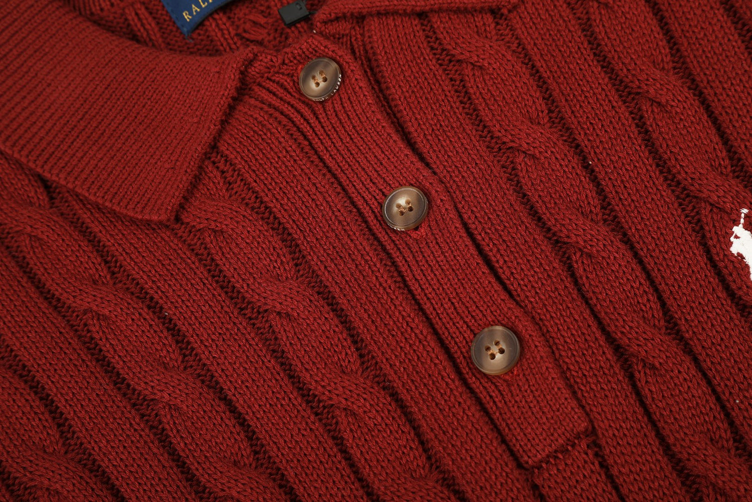 Ralph Lauren Cable-Knit Cotton Short-Sleeve Dress