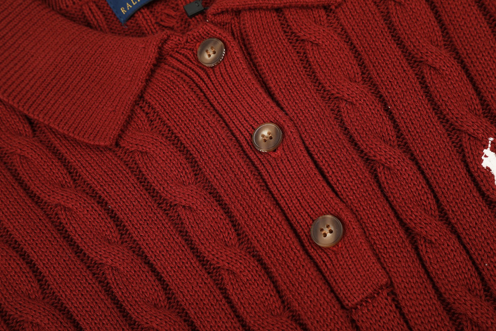 Ralph Lauren Cable-Knit Cotton Short-Sleeve Dress