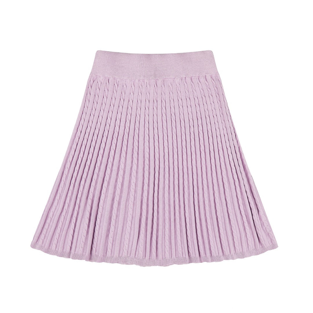 Ralph Lauren Striped Knit Top & Pleated Skirt Set