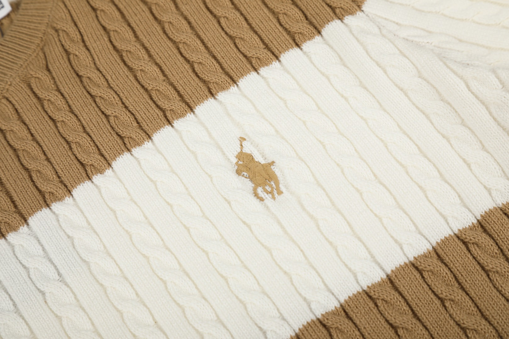 Ralph Lauren Striped Knit Top & Pleated Skirt Set