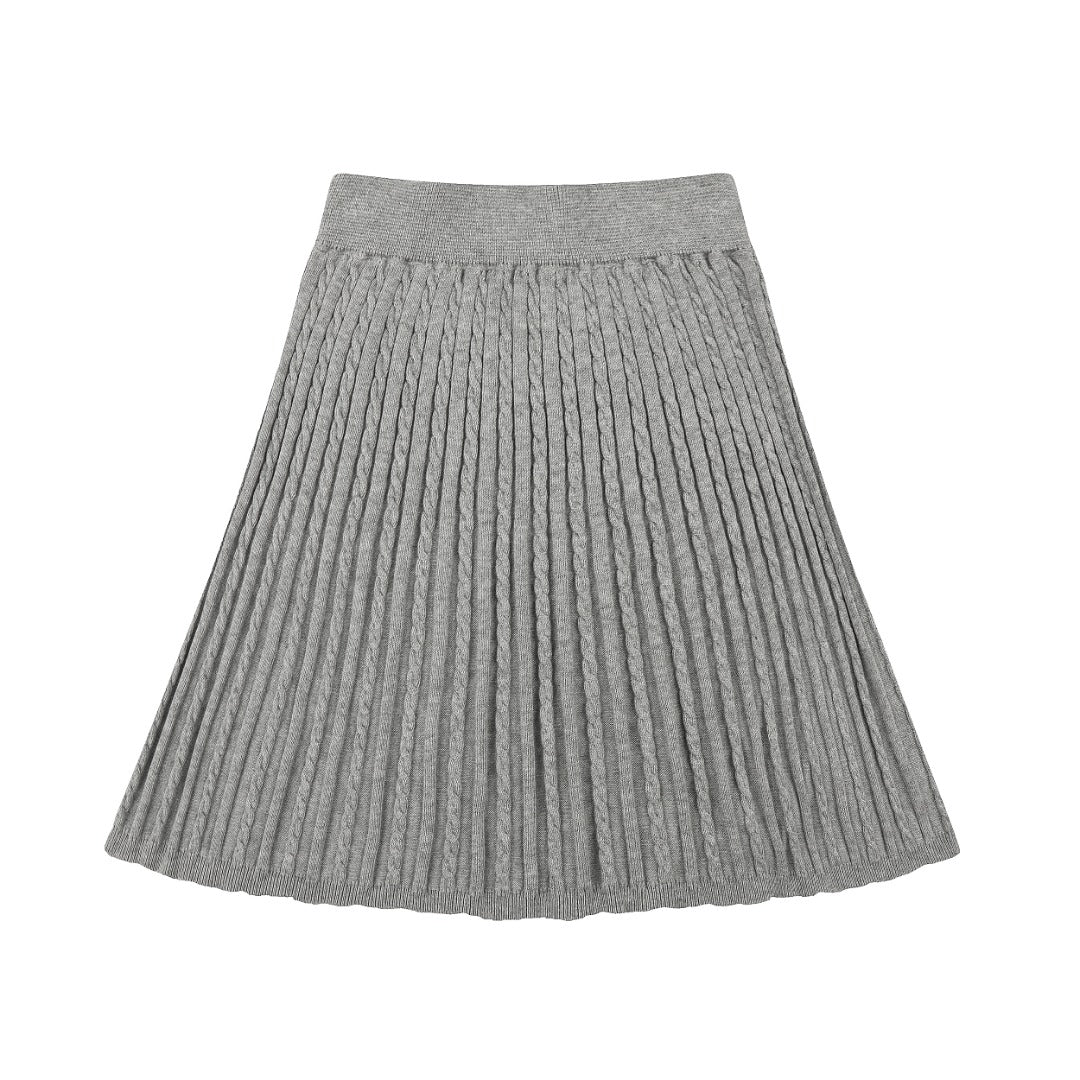 Ralph Lauren Striped Knit Top & Pleated Skirt Set