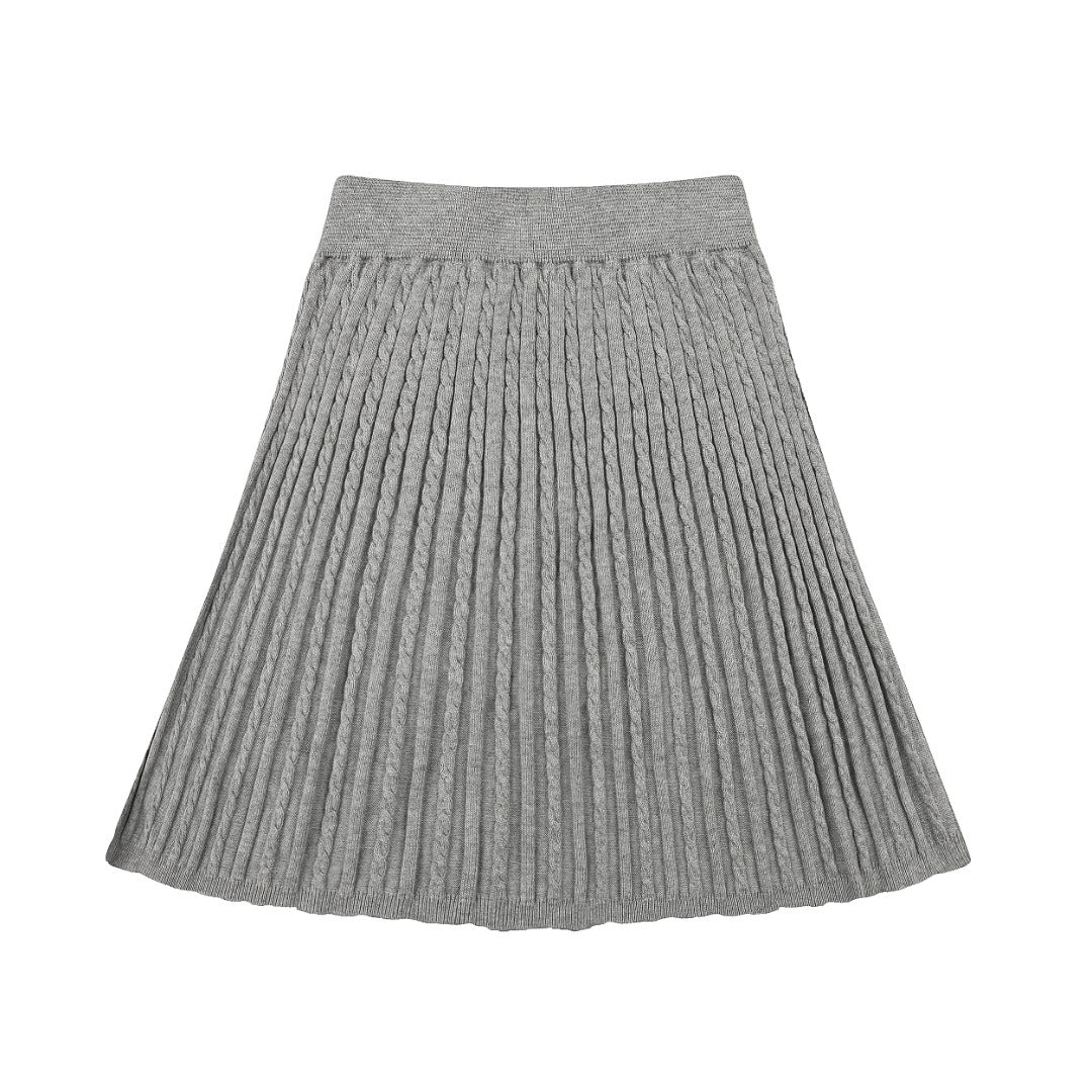 Ralph Lauren Striped Knit Top & Pleated Skirt Set
