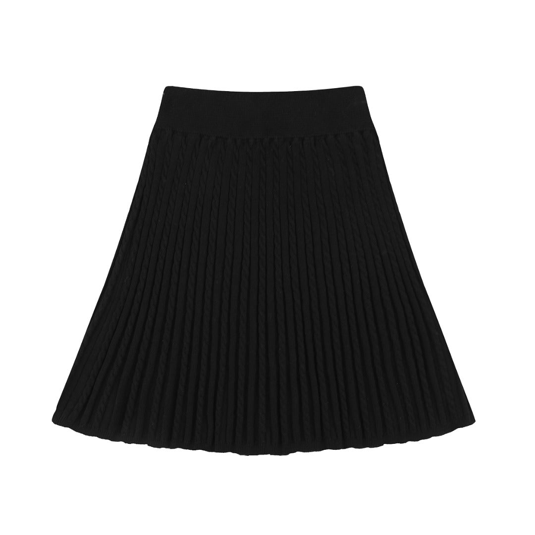 Ralph Lauren Striped Knit Top & Pleated Skirt Set