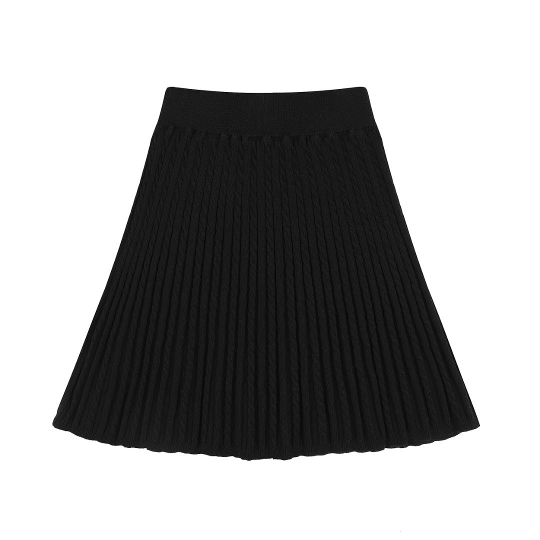 Ralph Lauren Striped Knit Top & Pleated Skirt Set