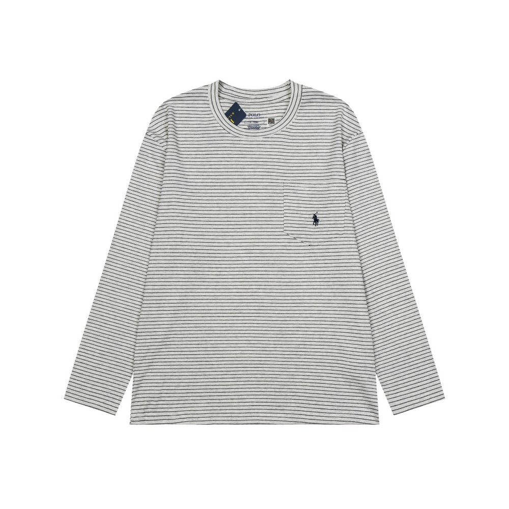 Ralph Lauren İşlemeli Cepli Uzun Kollu Tişört UNISEX