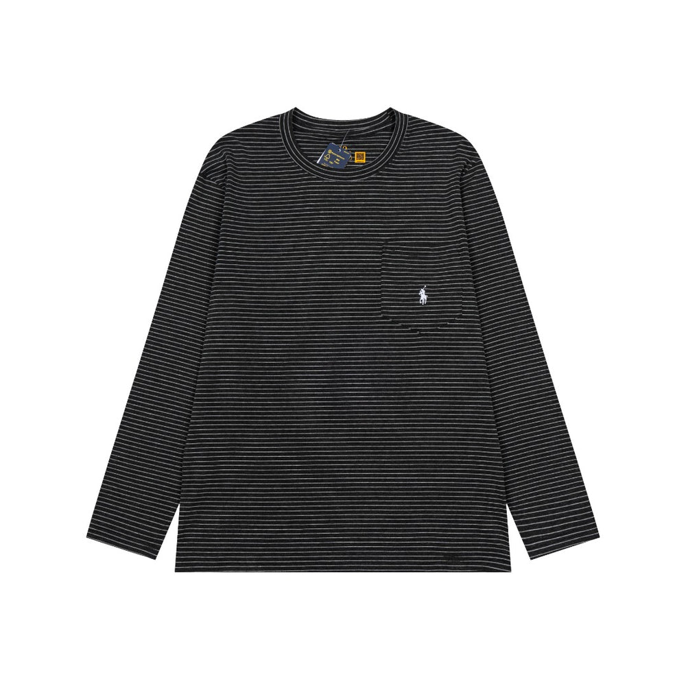 Ralph Lauren İşlemeli Cepli Uzun Kollu Tişört UNISEX