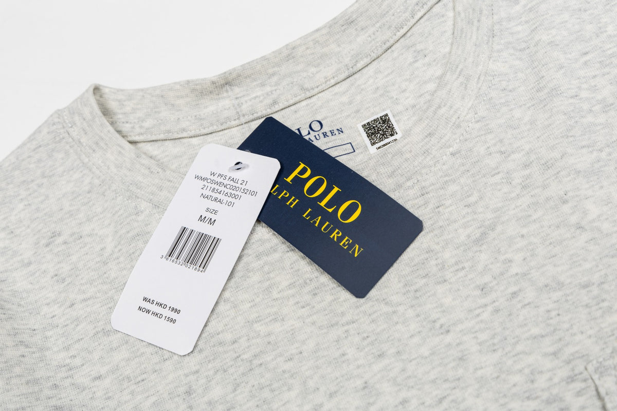 Ralph Lauren İşlemeli Cepli Uzun Kollu Tişört UNISEX