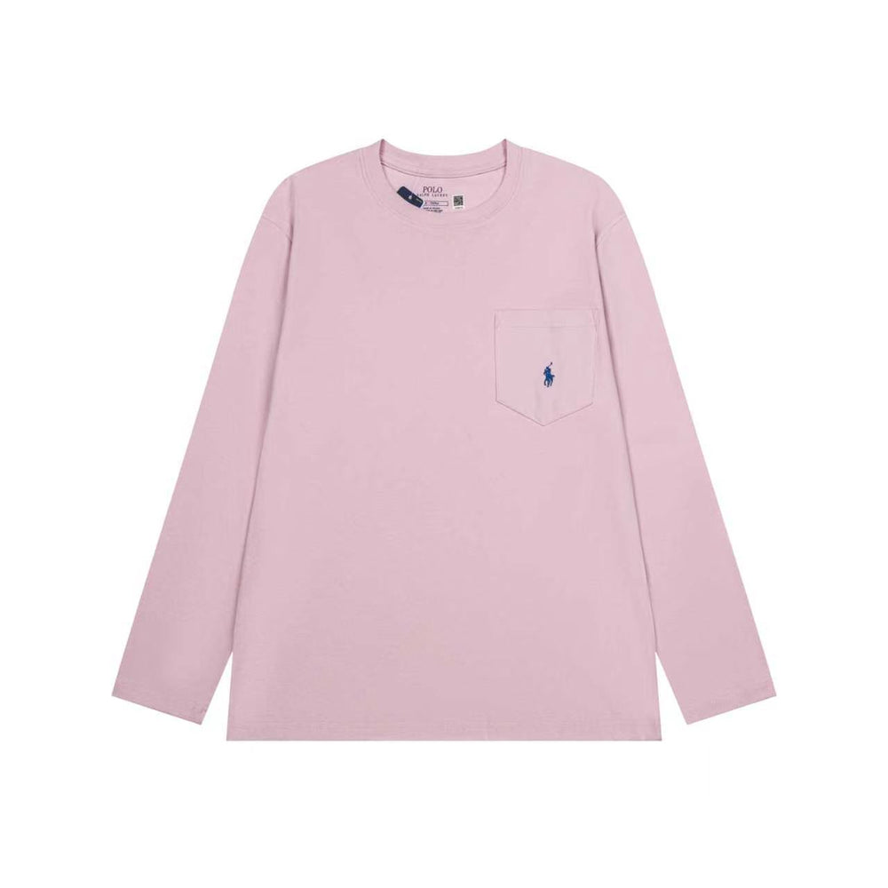 Ralph Lauren İşlemeli Cepli Uzun Kollu Tişört UNISEX