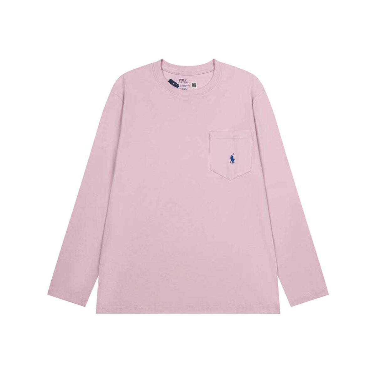 Ralph Lauren İşlemeli Cepli Uzun Kollu Tişört UNISEX