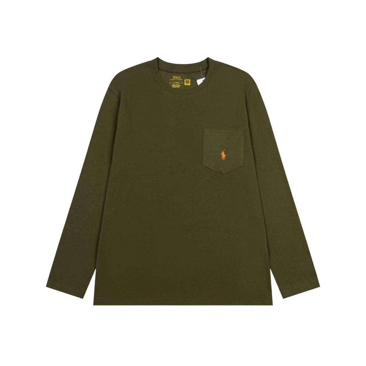 Ralph Lauren İşlemeli Cepli Uzun Kollu Tişört UNISEX