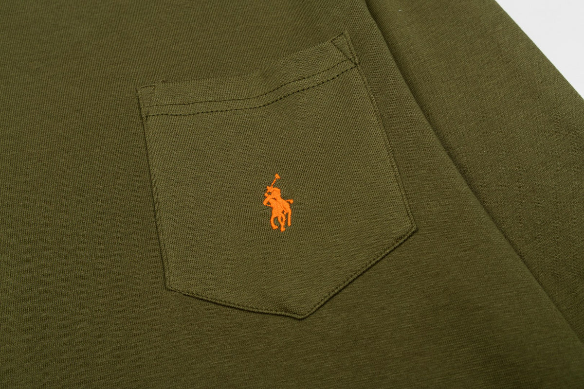 Ralph Lauren İşlemeli Cepli Uzun Kollu Tişört UNISEX