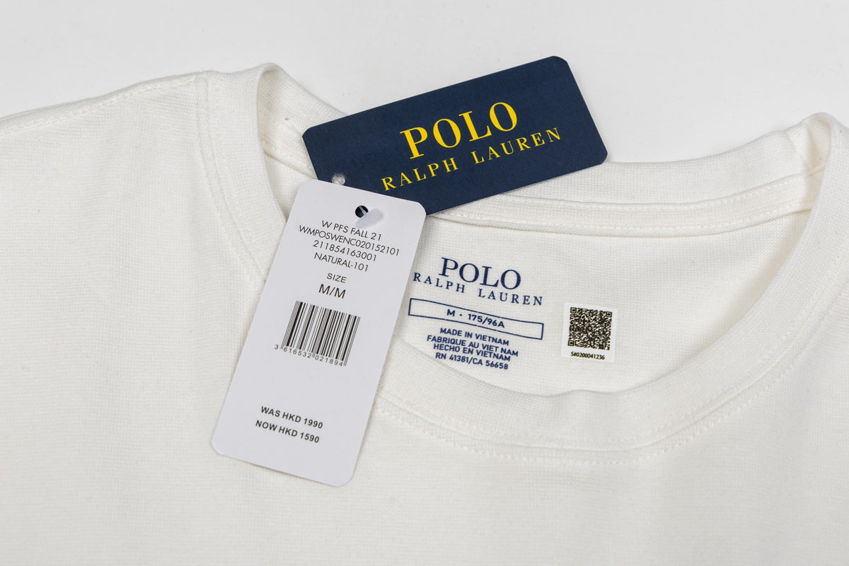 Ralph Lauren İşlemeli Cepli Uzun Kollu Tişört UNISEX