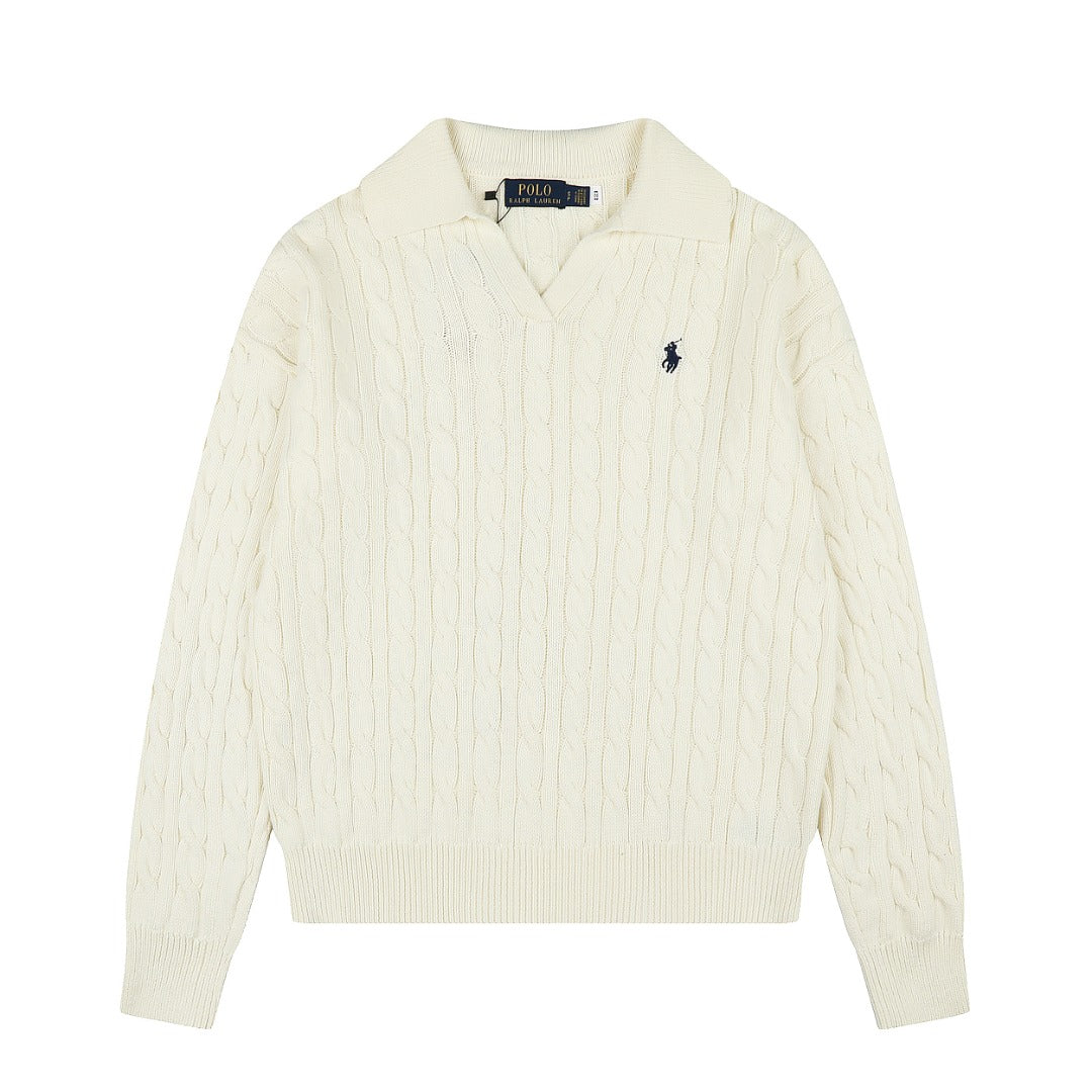Ralph Lauren Saç Örgü Polo Yaka Kazak