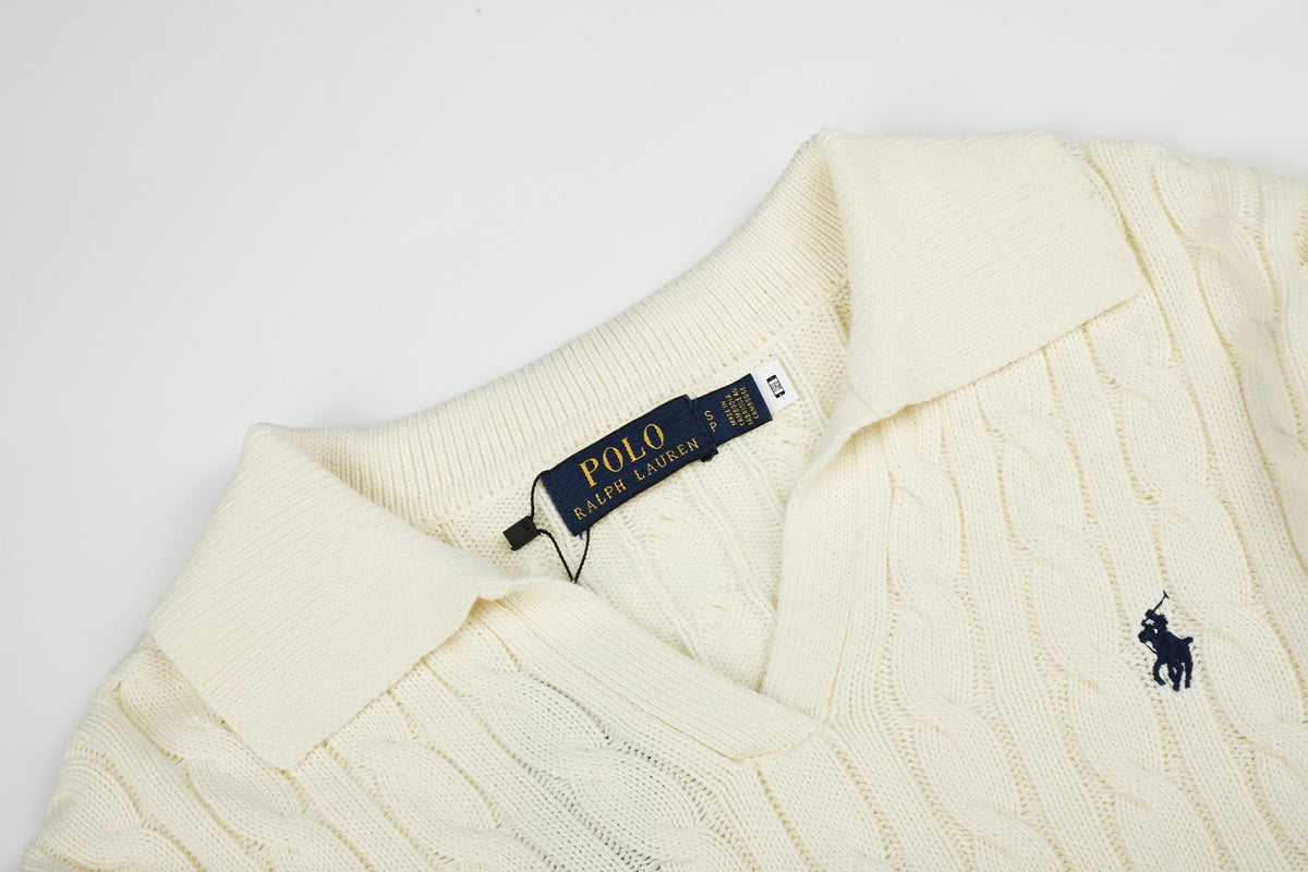 Ralph Lauren Saç Örgü Polo Yaka Kazak