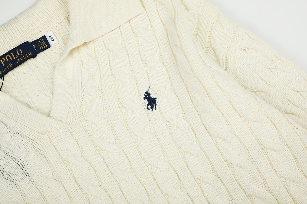 Ralph Lauren Saç Örgü Polo Yaka Kazak