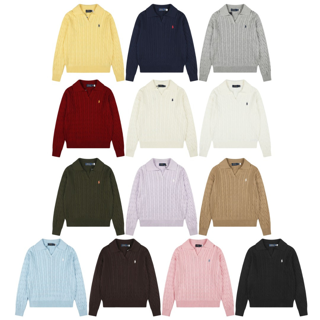 Ralph Lauren Saç Örgü Polo Yaka Kazak