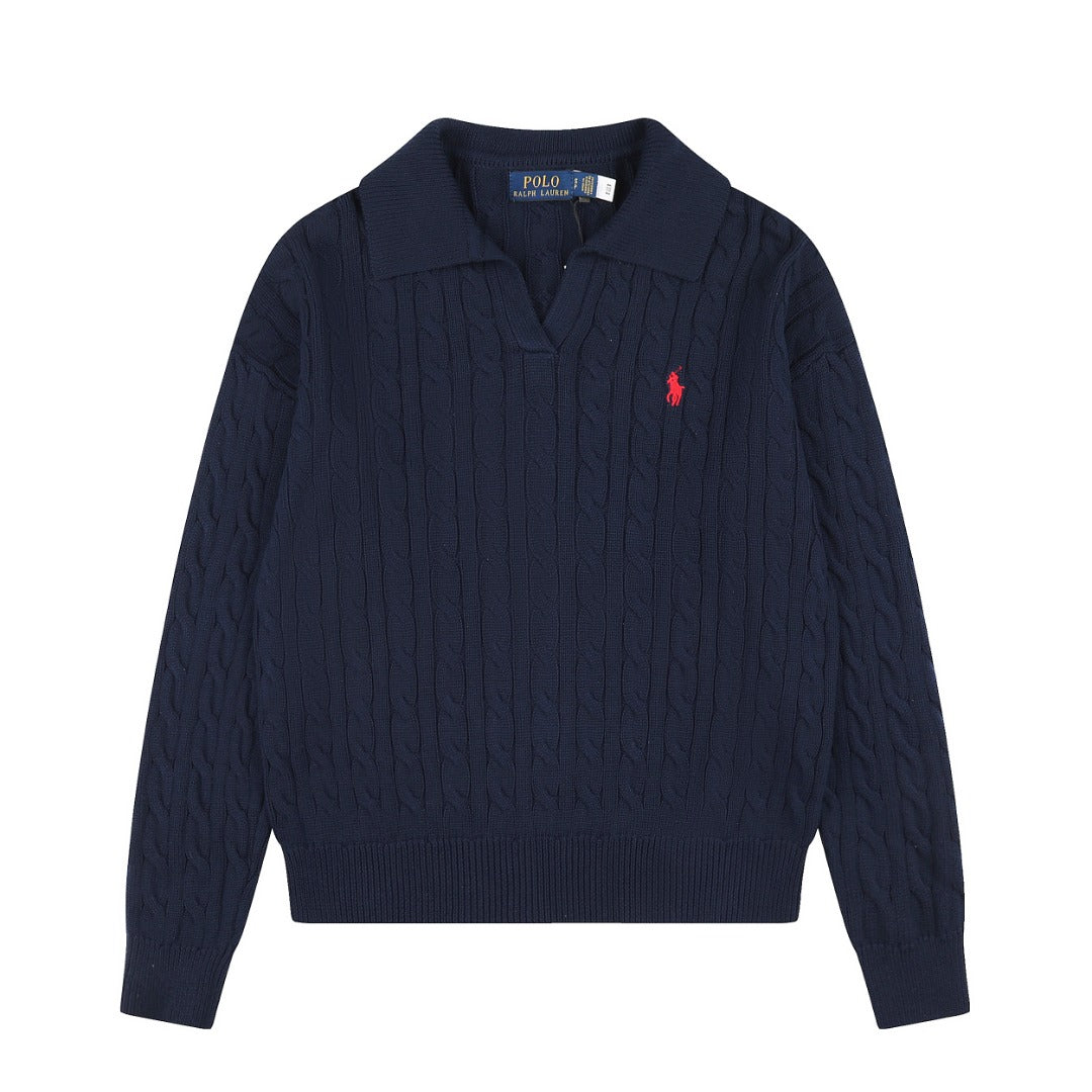 Ralph Lauren Saç Örgü Polo Yaka Kazak
