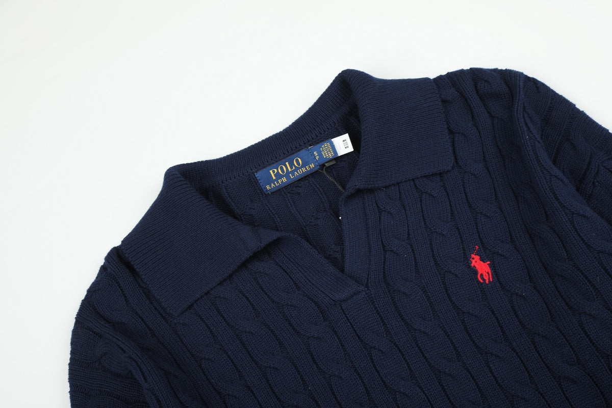 Ralph Lauren Saç Örgü Polo Yaka Kazak