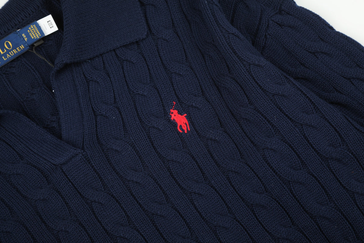 Ralph Lauren Saç Örgü Polo Yaka Kazak