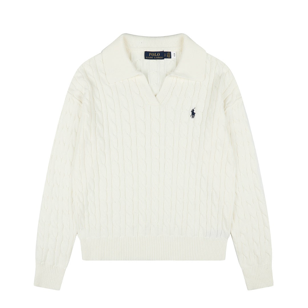 Ralph Lauren Saç Örgü Polo Yaka Kazak