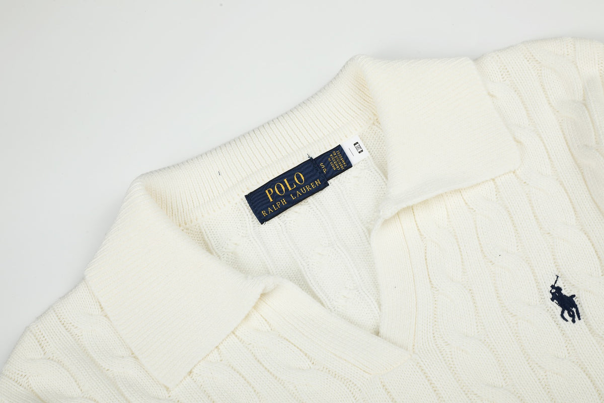 Ralph Lauren Saç Örgü Polo Yaka Kazak