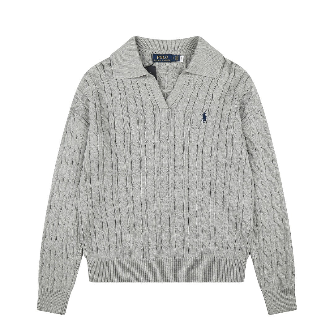 Ralph Lauren Saç Örgü Polo Yaka Kazak