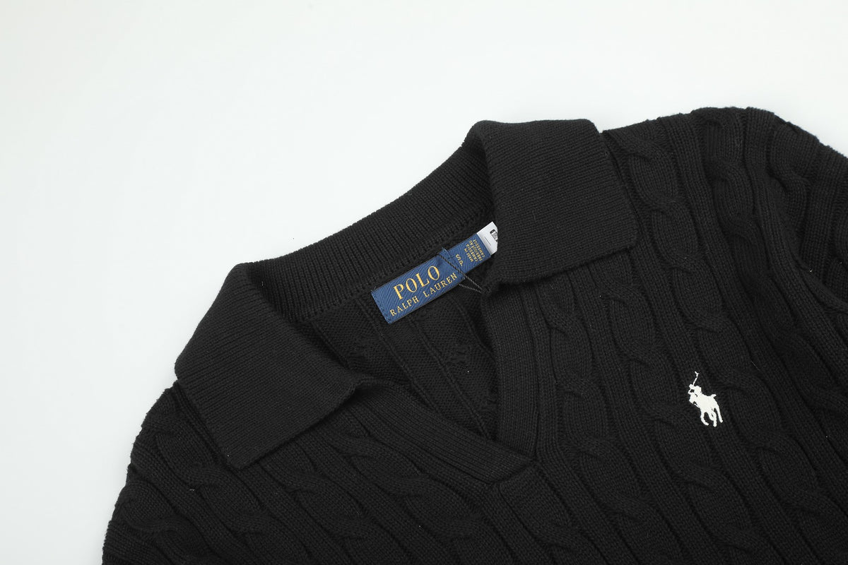 Ralph Lauren Saç Örgü Polo Yaka Kazak