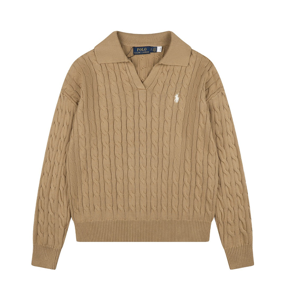 Ralph Lauren Saç Örgü Polo Yaka Kazak