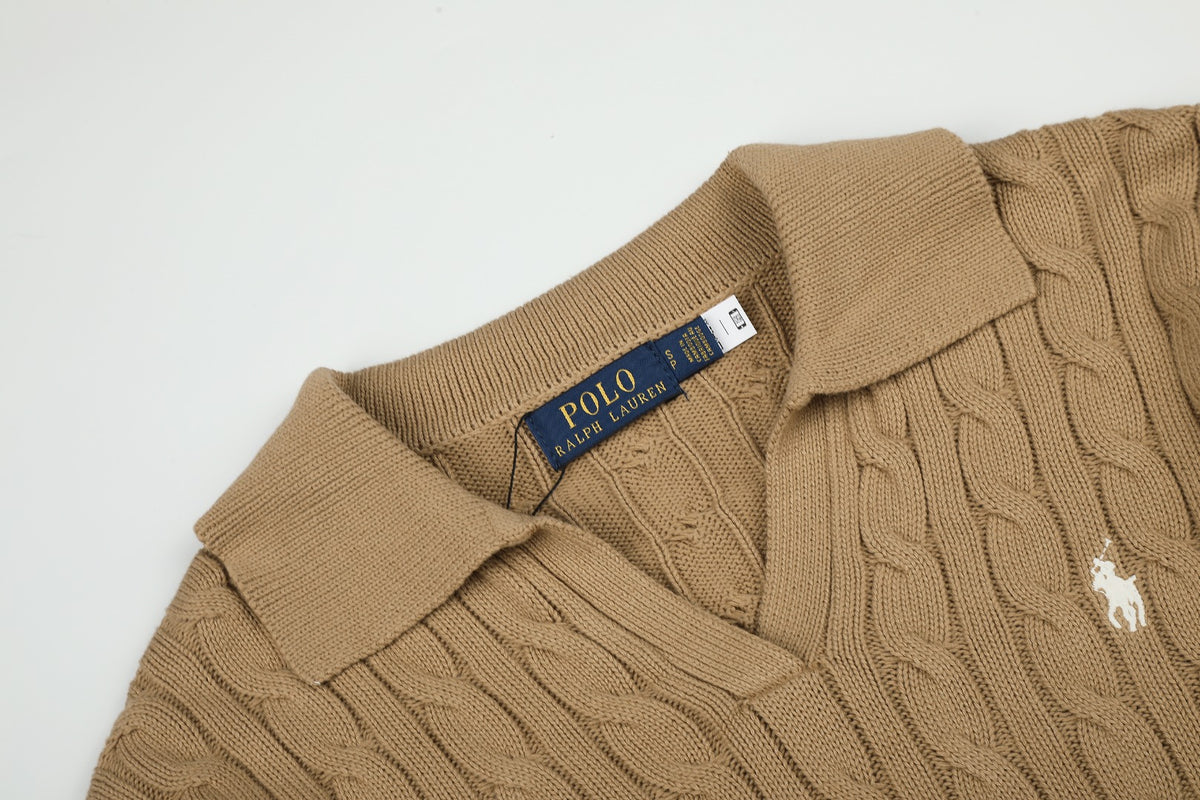 Ralph Lauren Saç Örgü Polo Yaka Kazak
