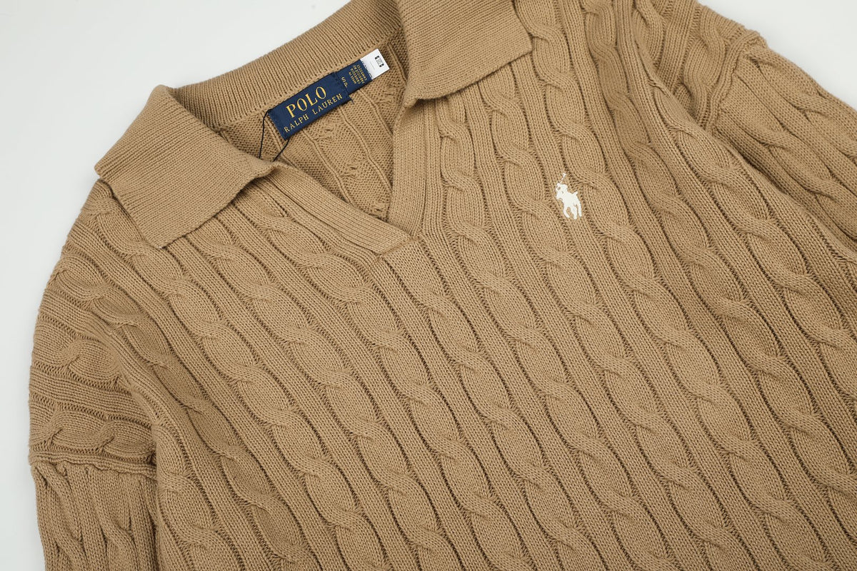 Ralph Lauren Saç Örgü Polo Yaka Kazak