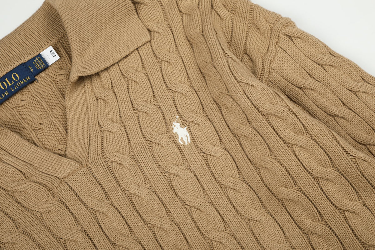 Ralph Lauren Saç Örgü Polo Yaka Kazak