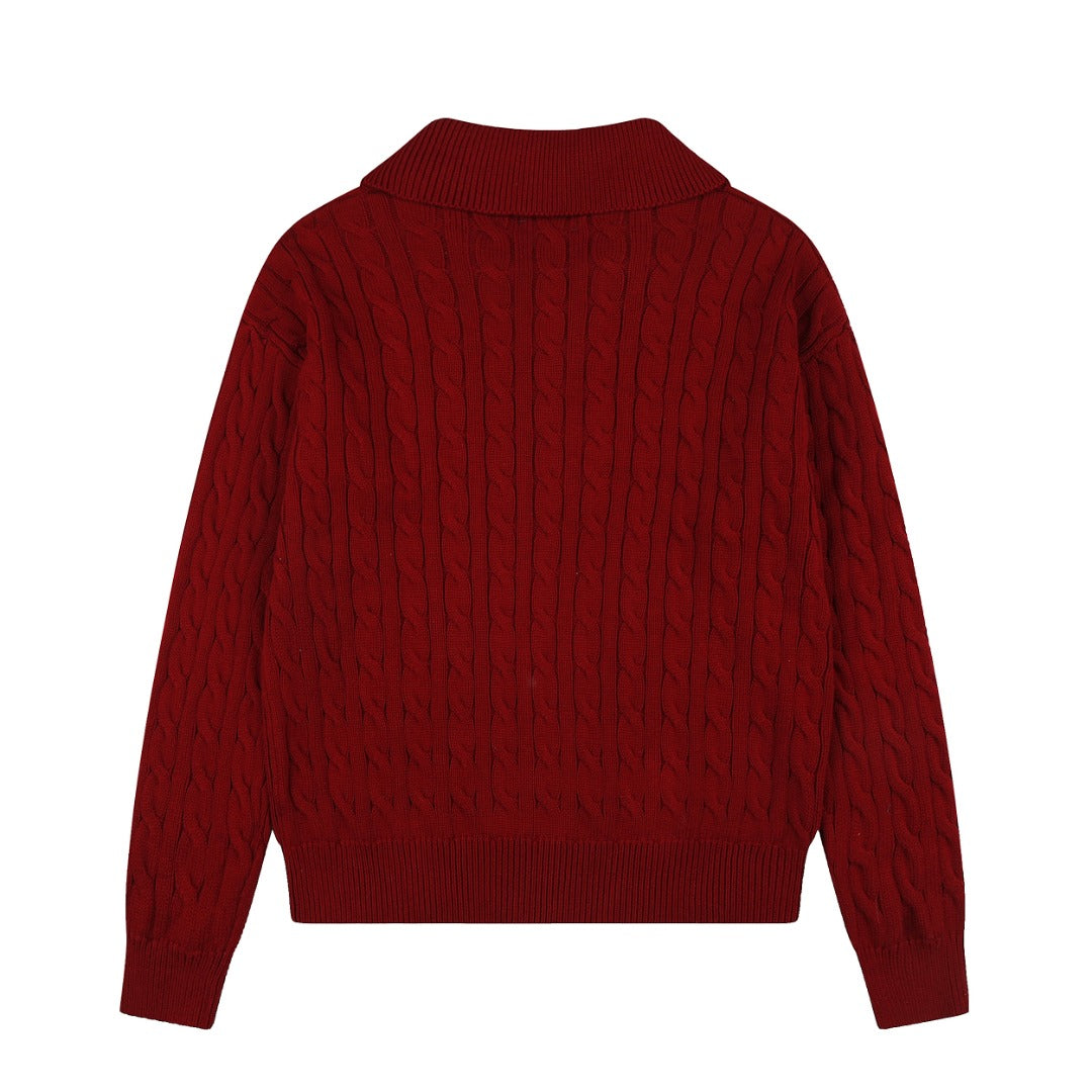 Ralph Lauren Saç Örgü Polo Yaka Kazak
