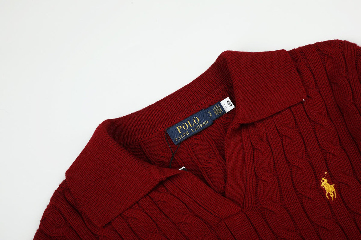 Ralph Lauren Saç Örgü Polo Yaka Kazak