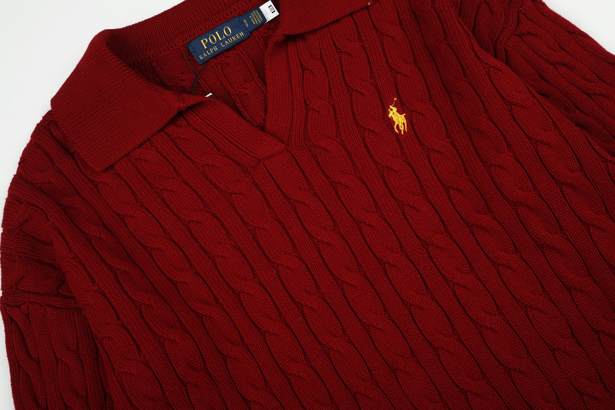 Ralph Lauren Saç Örgü Polo Yaka Kazak