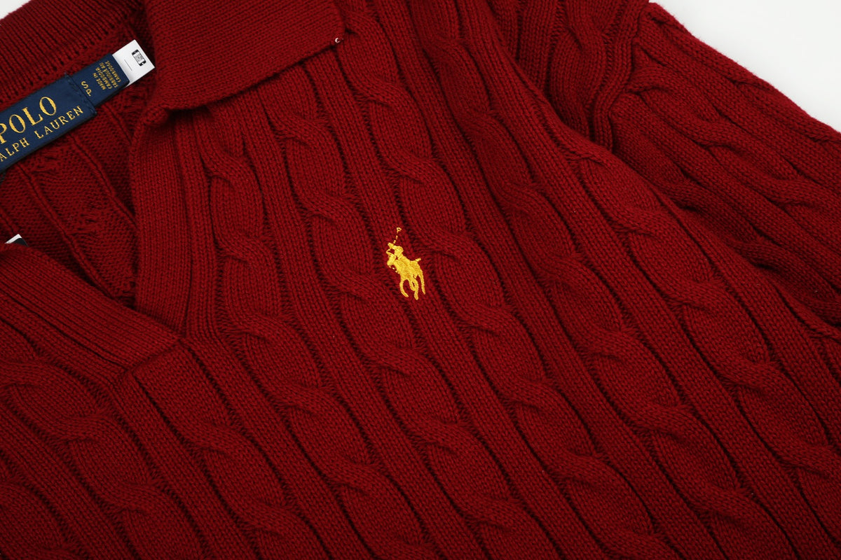 Ralph Lauren Saç Örgü Polo Yaka Kazak