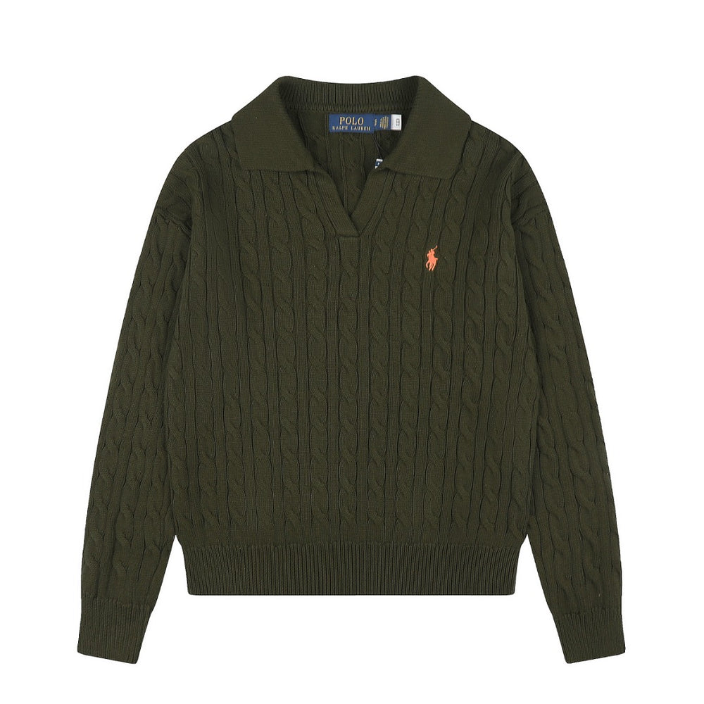Ralph Lauren Saç Örgü Polo Yaka Kazak