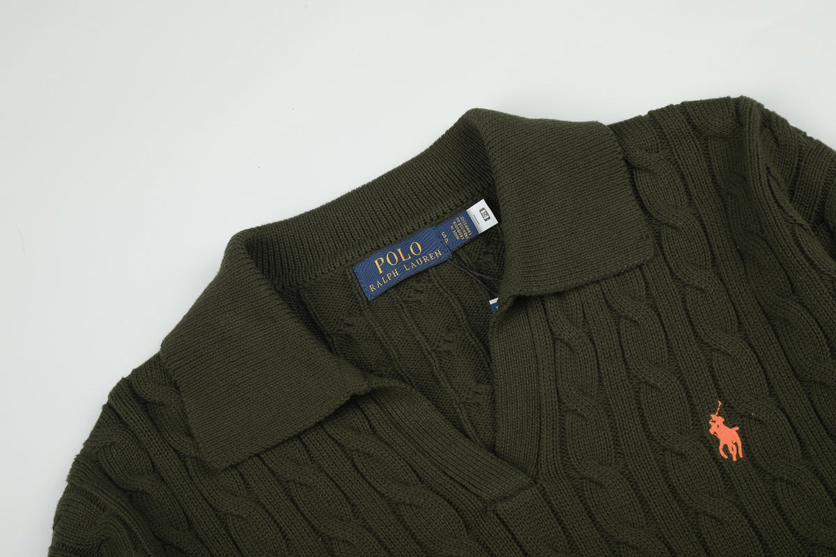 Ralph Lauren Saç Örgü Polo Yaka Kazak