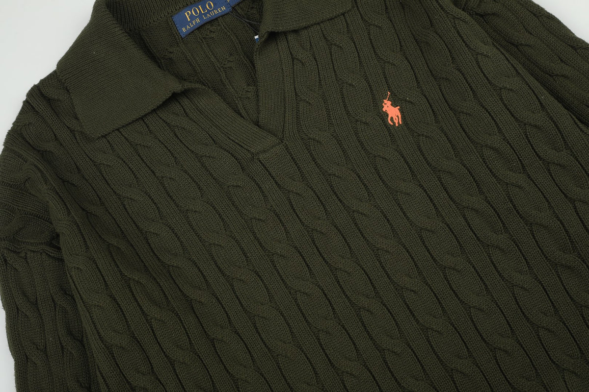 Ralph Lauren Saç Örgü Polo Yaka Kazak