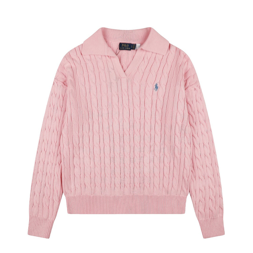 Ralph Lauren Saç Örgü Polo Yaka Kazak