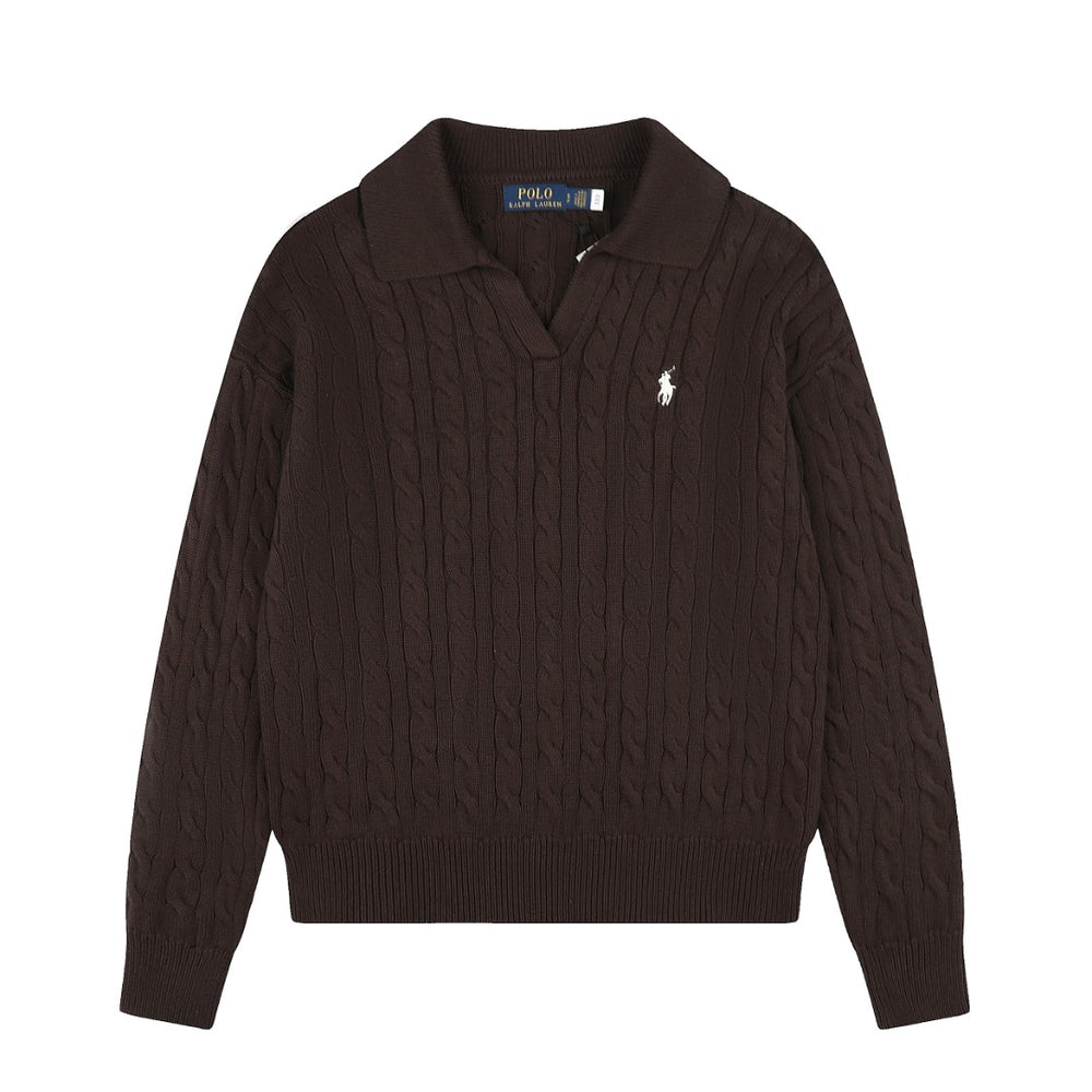 Ralph Lauren Saç Örgü Polo Yaka Kazak