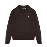 Ralph Lauren Saç Örgü Polo Yaka Kazak