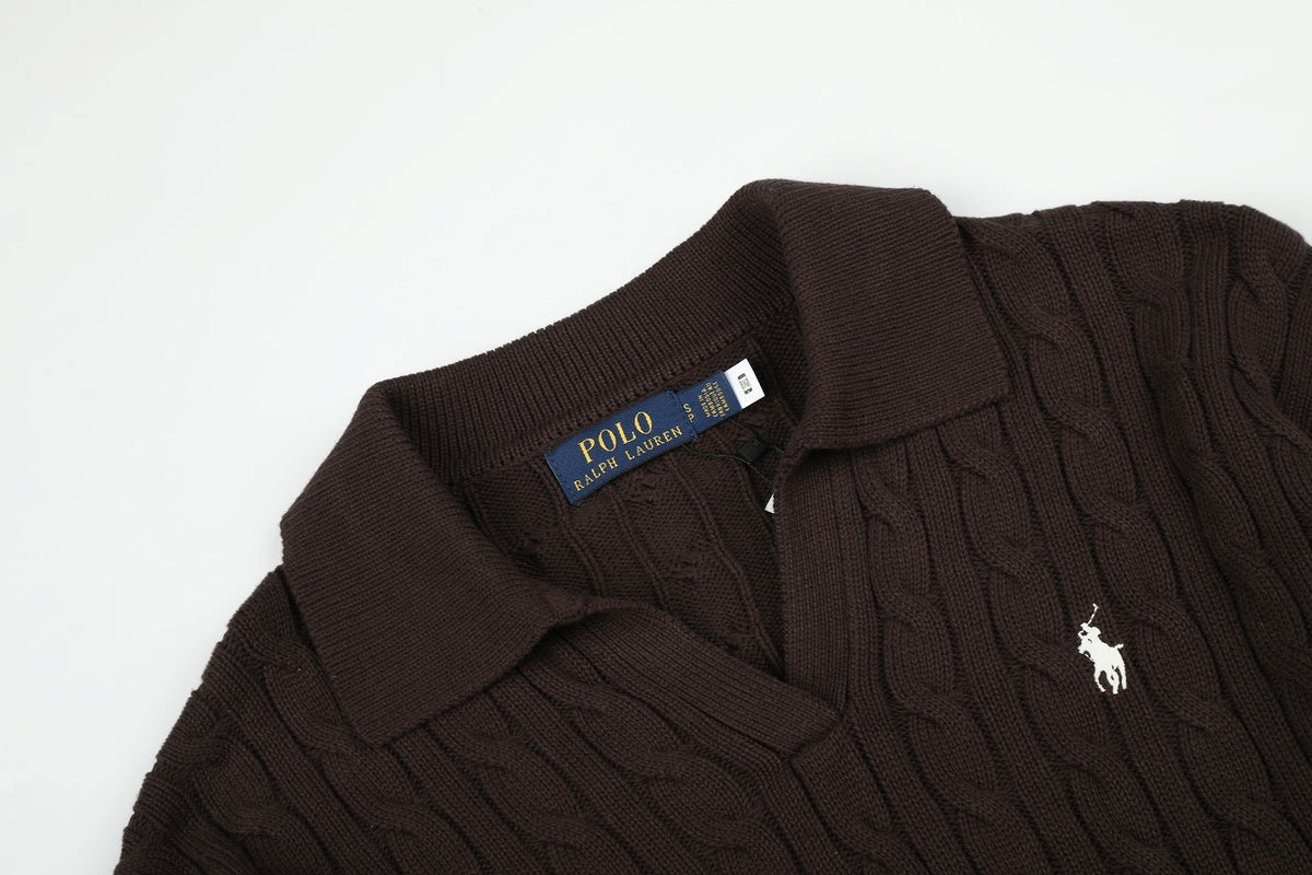 Ralph Lauren Saç Örgü Polo Yaka Kazak
