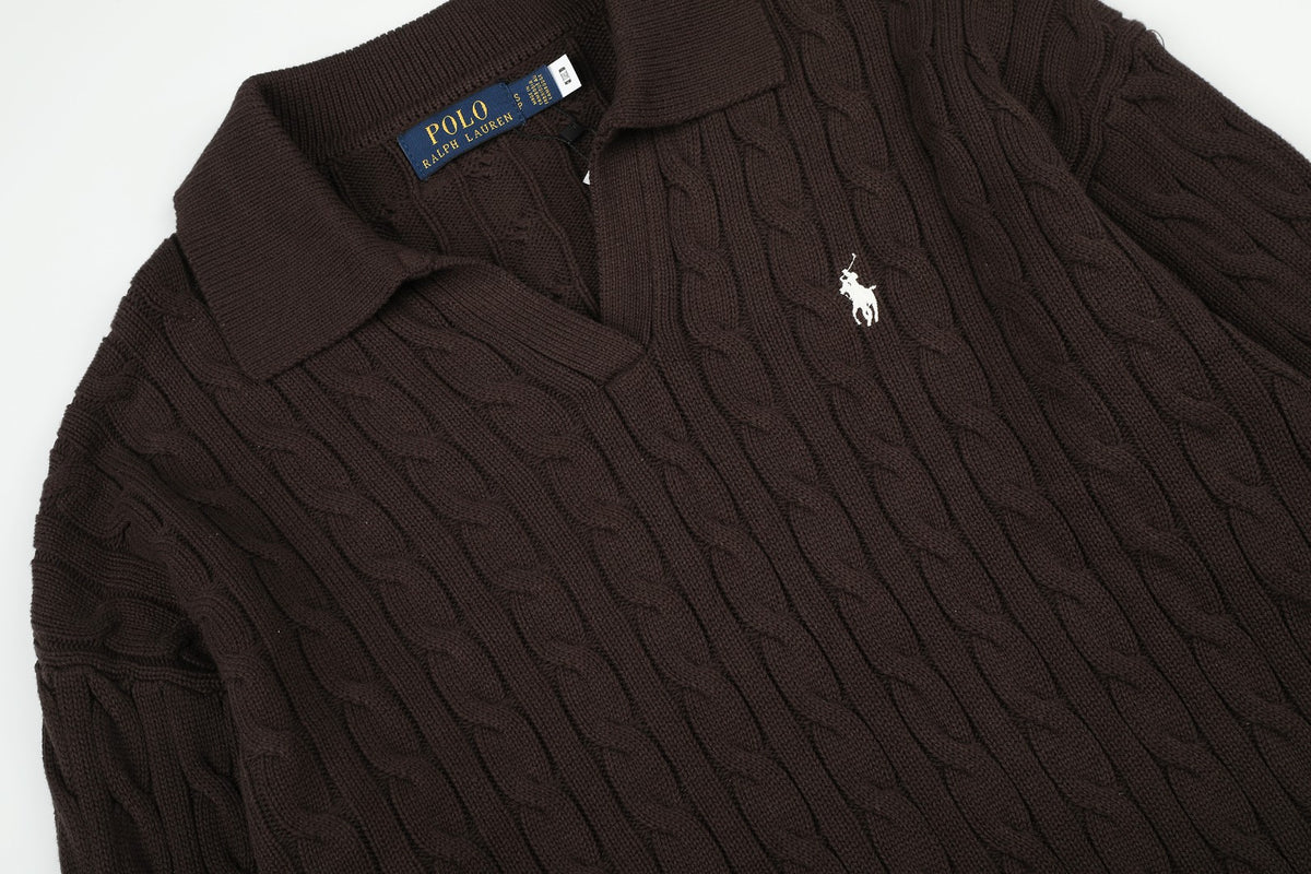 Ralph Lauren Saç Örgü Polo Yaka Kazak