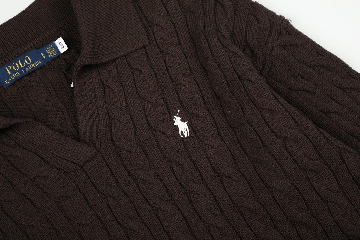 Ralph Lauren Saç Örgü Polo Yaka Kazak