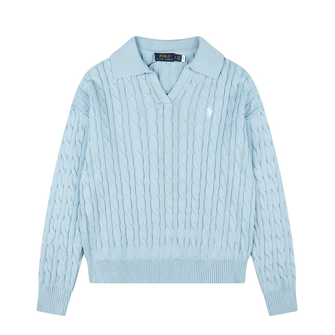 Ralph Lauren Saç Örgü Polo Yaka Kazak