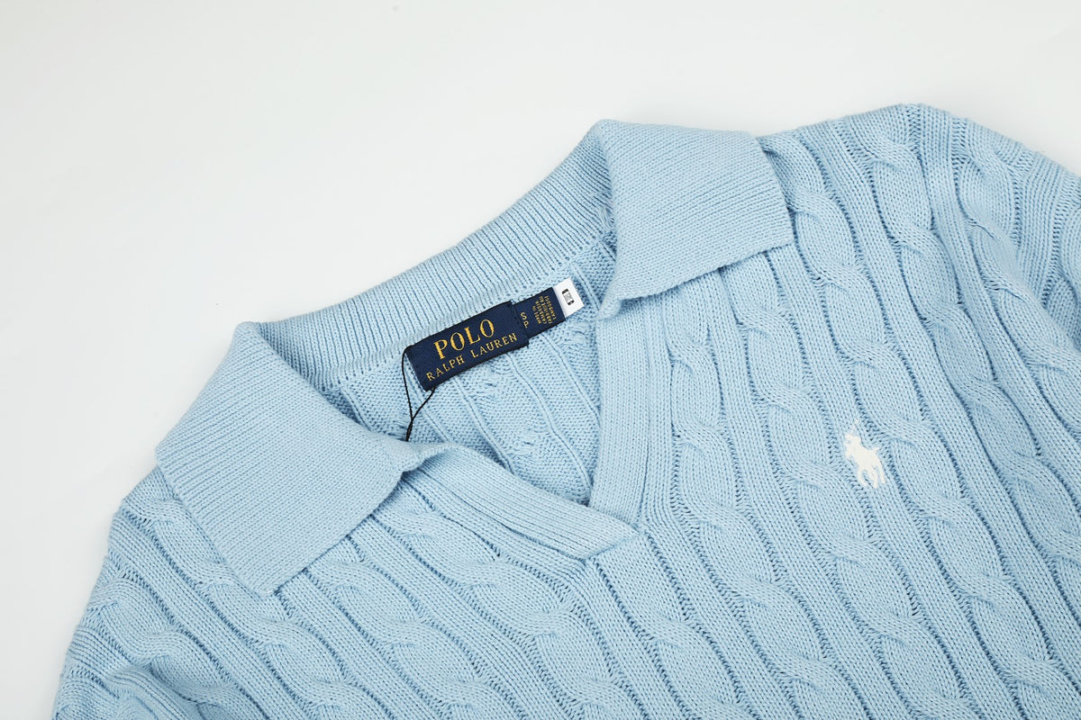 Ralph Lauren Saç Örgü Polo Yaka Kazak