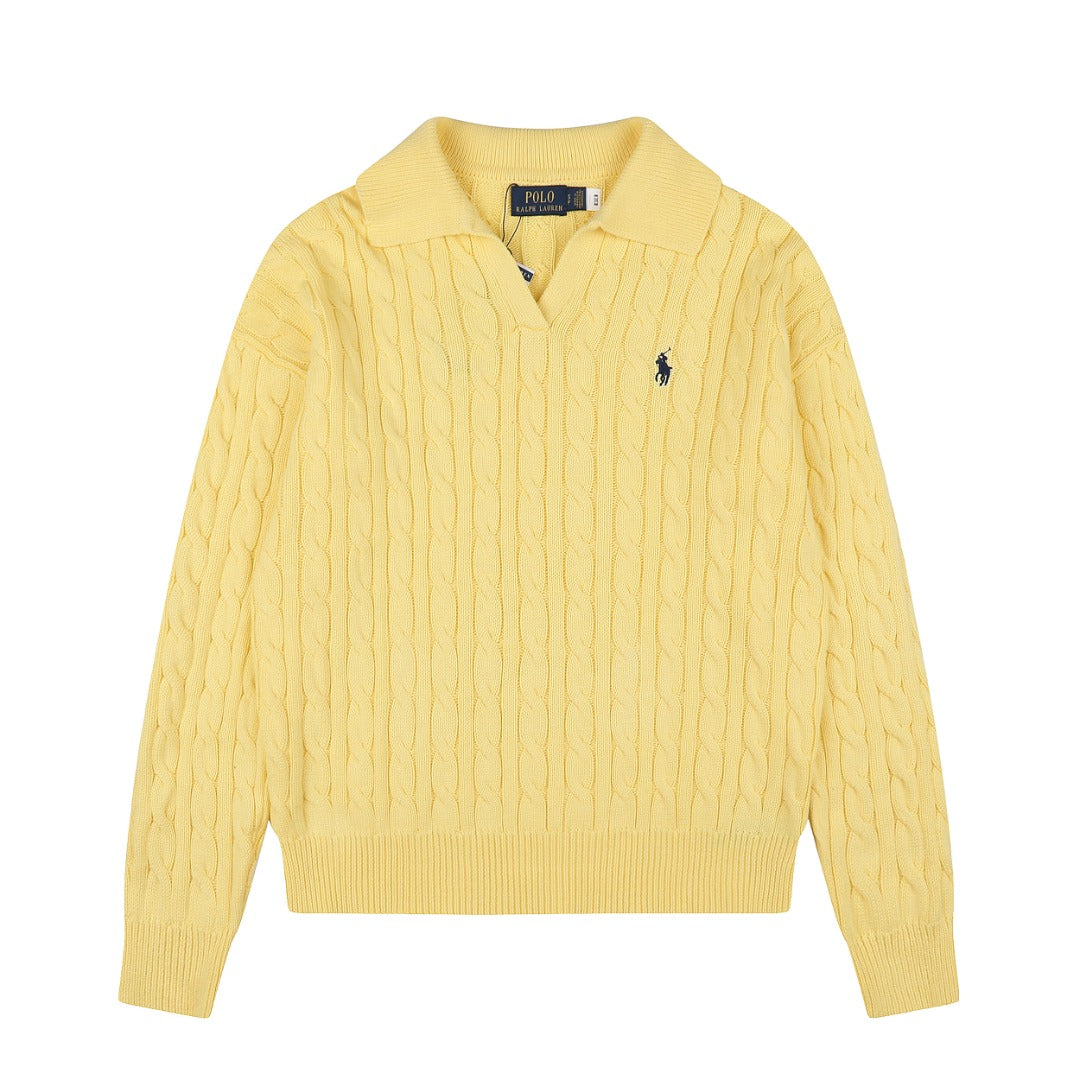 Ralph Lauren Saç Örgü Polo Yaka Kazak