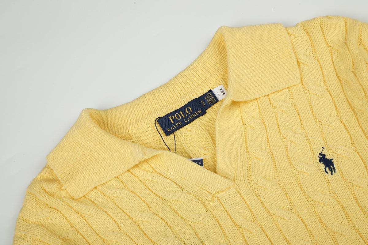 Ralph Lauren Saç Örgü Polo Yaka Kazak