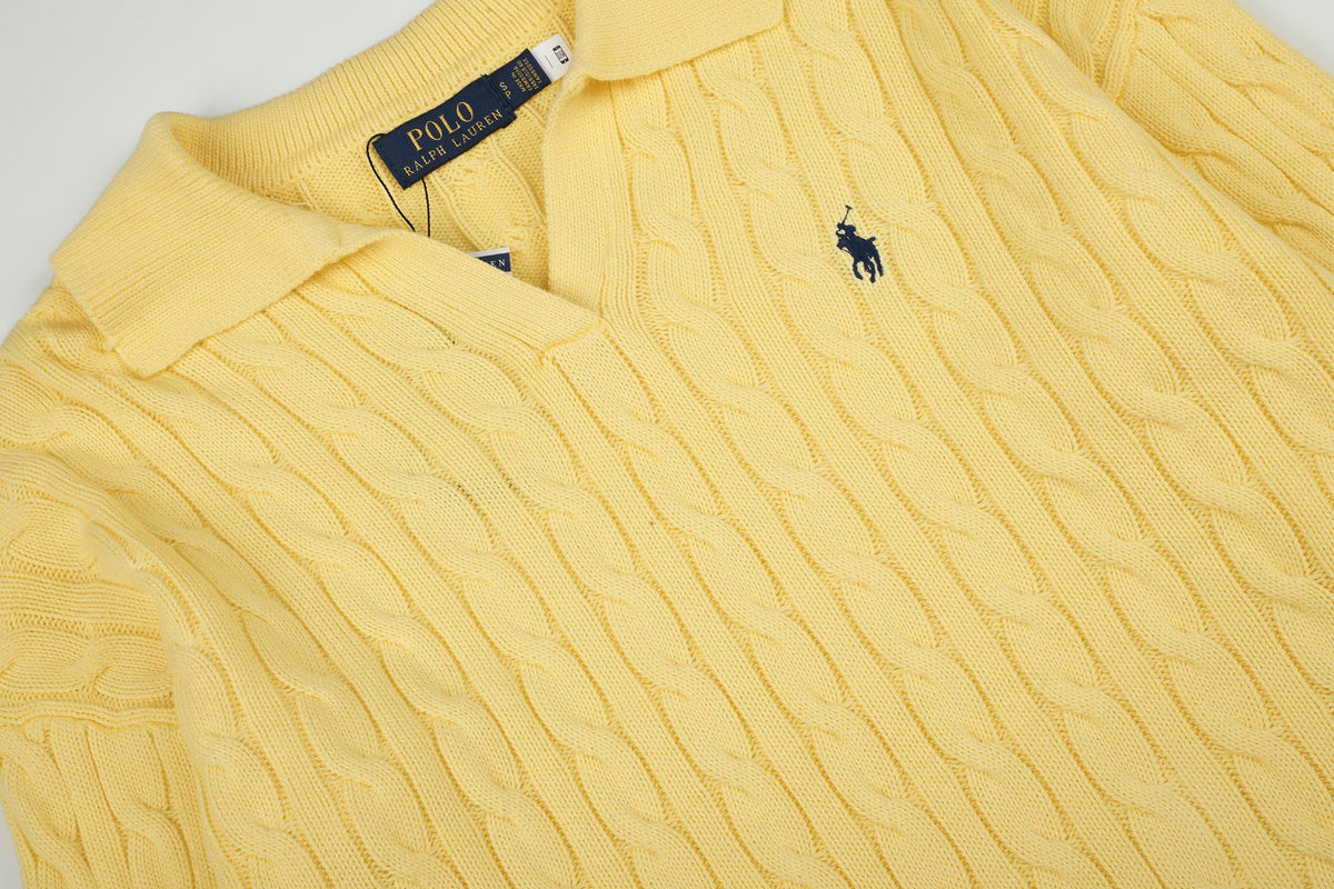 Ralph Lauren Saç Örgü Polo Yaka Kazak