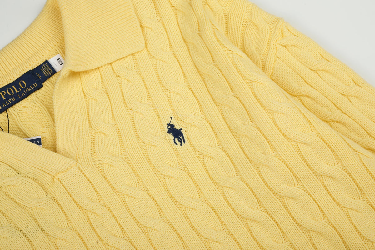 Ralph Lauren Saç Örgü Polo Yaka Kazak
